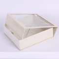 Simple design white cardboard box with window